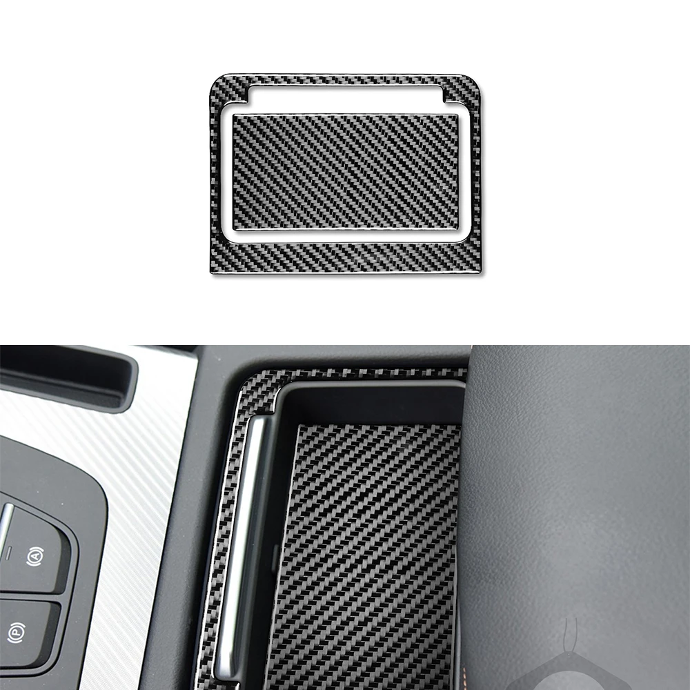 

Для Audi Q5L 2018 ящик для хранения на центральную панель управления декоративная панель Обложка отделка наклейки аксессуары для интерьера автомобиля мягкое углеродное волокно