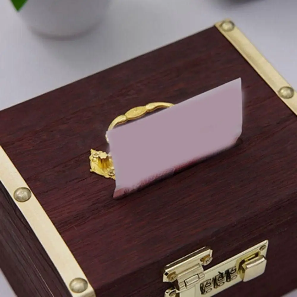 Durable Vintage Style Treasure Storage Box with Combination Lock Money Jar Piggy Bank Organizer Safe Box Money Saving