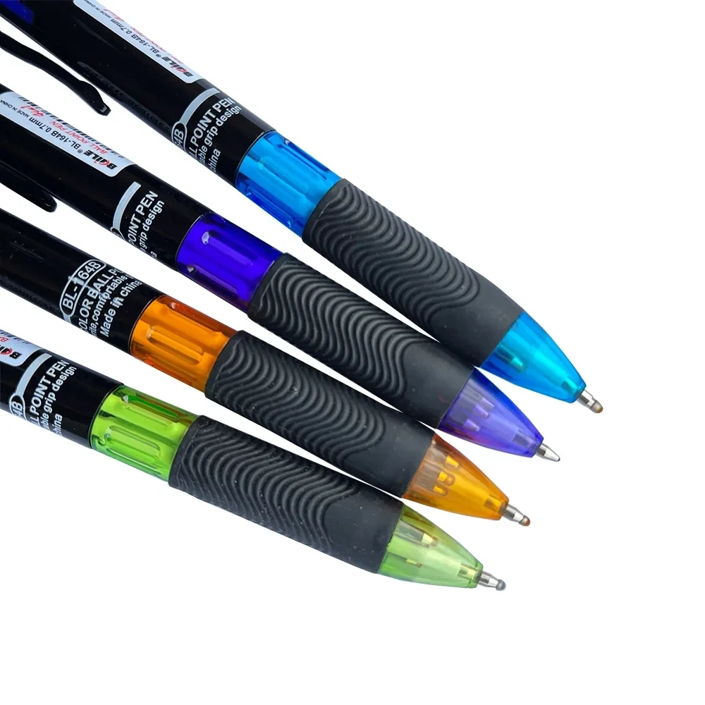 Raccolta Di Penne a Sfera Multicolore Isolate Su Fondo Bianco Immagine