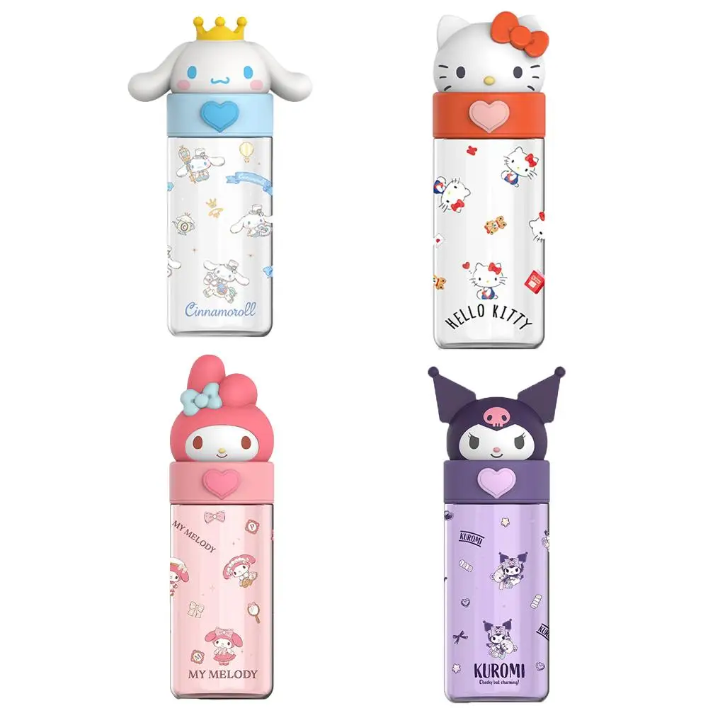 

Sanrios Hellokittys Kuromi My Melody Cinnamoroll Kawaii Water Glasses Anime Cartoon High-Looking Student Water Cup Plastic Cup