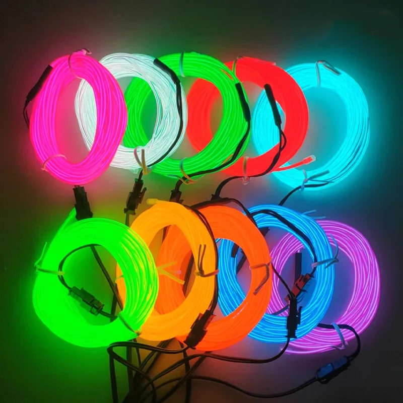 Car Line Light Strip Interior Auto Door USB LED 12V Wire Rope Flexible Neon  Atmosphere Decorative Lamp Accessories Luminous Tape - AliExpress