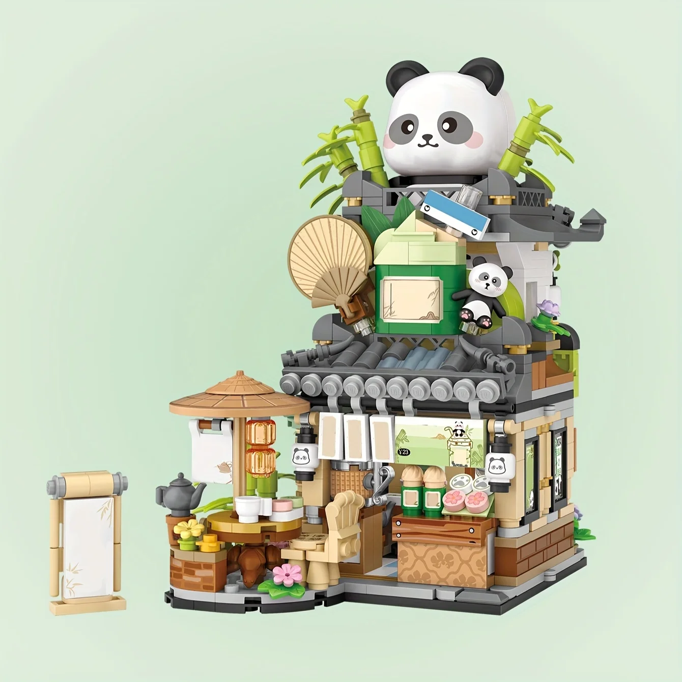 Street-View-Spring-Style-Cute-Bear-Cafe-Store-Panda-Tea-House-Mini ...