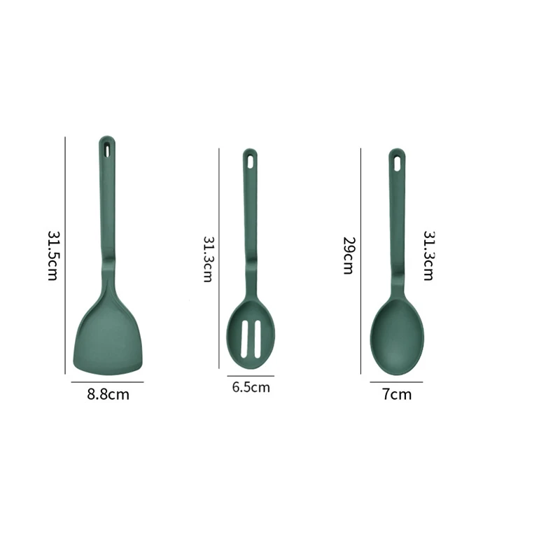 New crank silicone spatula spoon non-stick pan special kitchen utensils supoon silicon spoon
