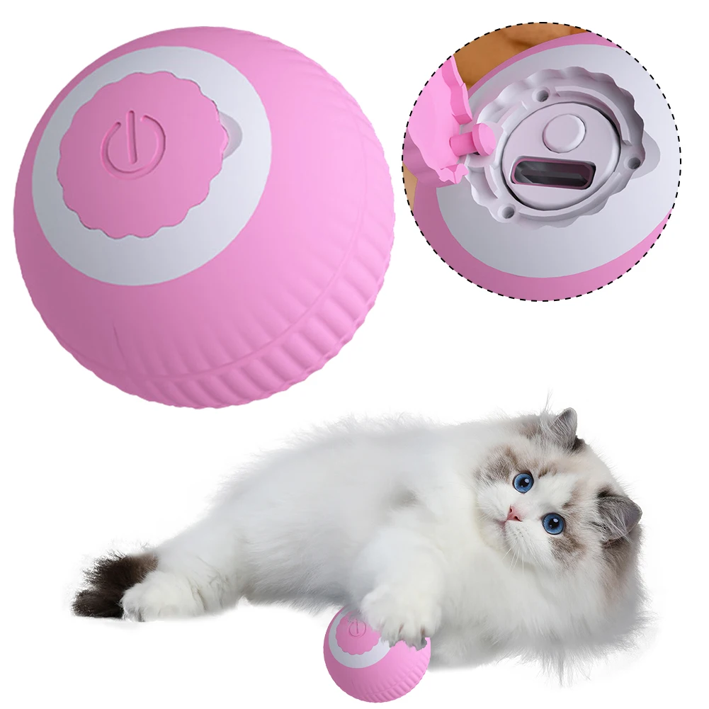 전기 고양이 공 장난감, USB 충전식, 스마트 고양이 장난감, 인터랙티브 고양이 장난감, 새끼 고양이 강아지용 자동 롤링 매직 볼