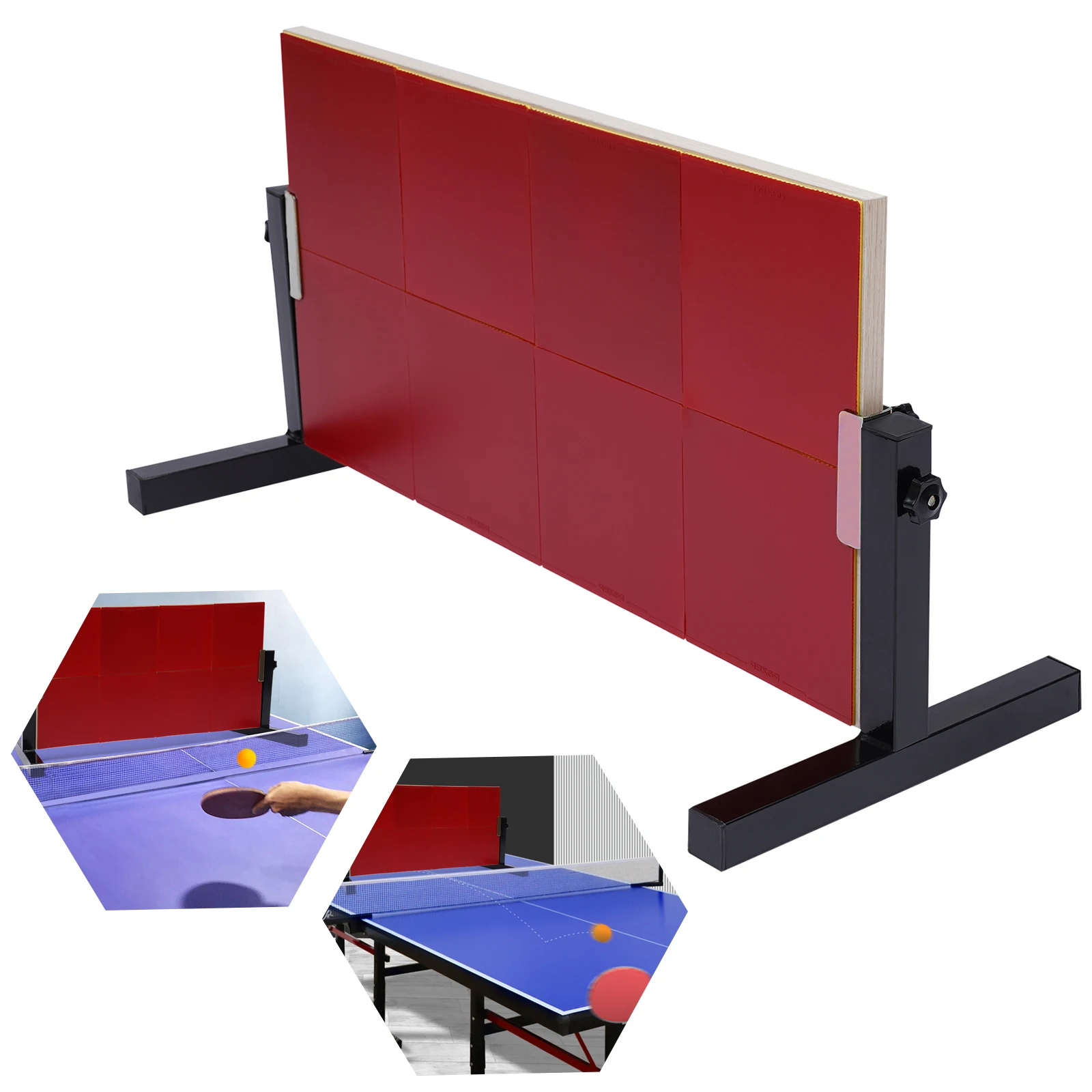 TableTennisReboundBoardRebounderwith8RedRubbersImproved2nd