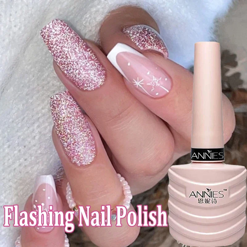 

10ml Reflective Glitter Nail Gel Polish Effect Sparkling Soak Off Gel Semi Permanent Varnish for Nail Art Decoration UV Nail Gel