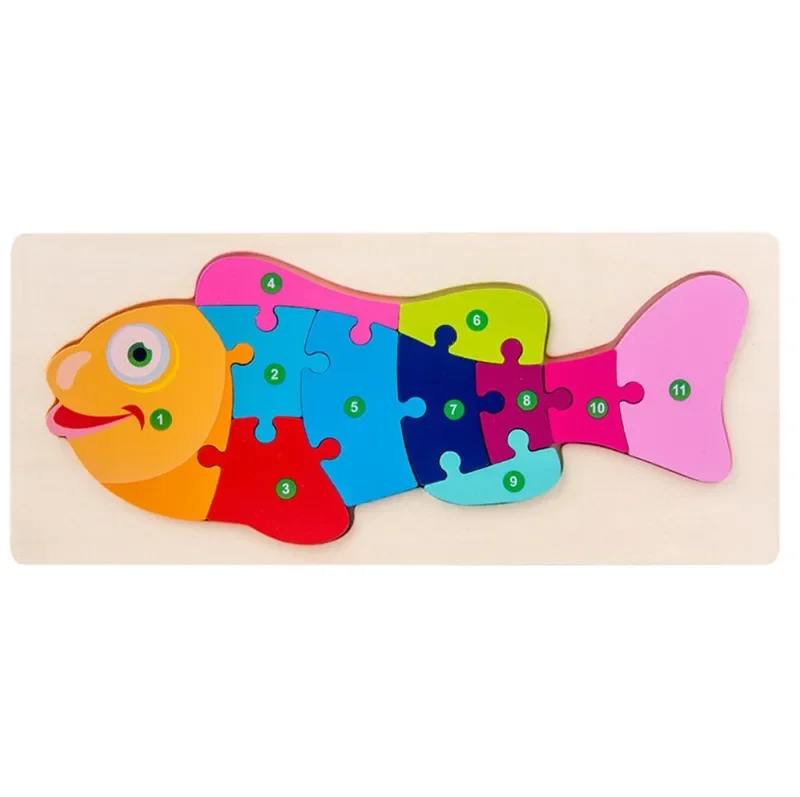 Enhanced Montessori Wooden 3D Dinosaur Puzzle - Educational Toy