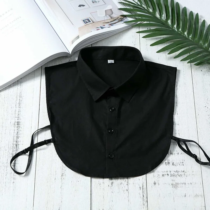 Men Shirts Fake Collar Business Wear Solid Color All-match Spring and Summer Cotton Formal Wear men shirts fake collar