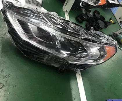 Front full LED USA style orange reflector car headlights with dynamic headlamp for Ford Fusion