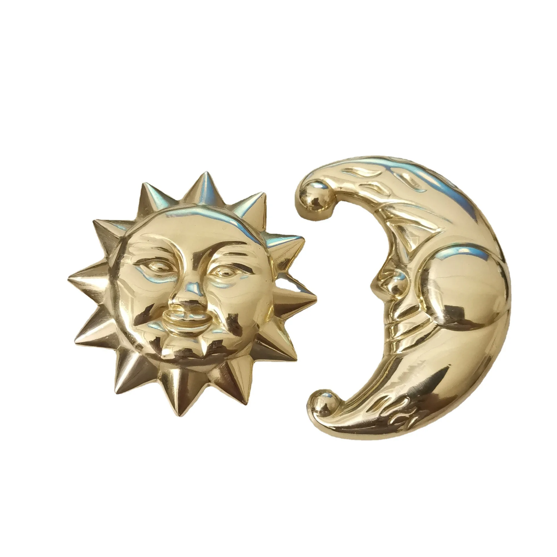 Sun Moon Latão Maçanetas Alças de Móveis Hardware para Gabinete Armário de Cozinha Armário do Vinho Gaveta Puxa Home Decor