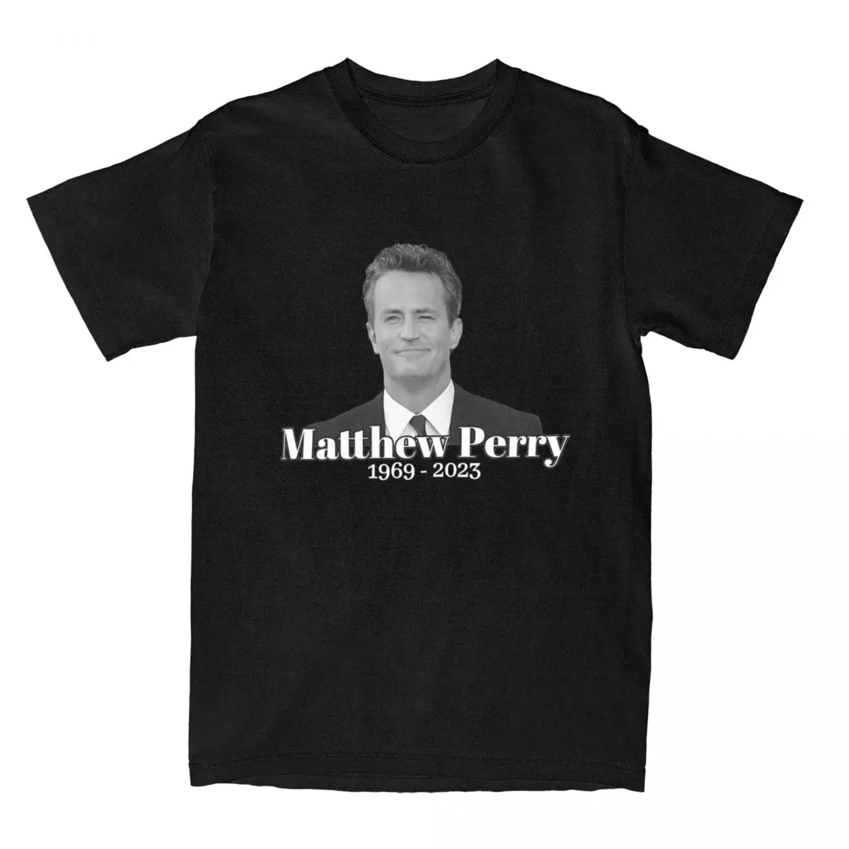 

RIP Matthew Perry Shirt Merchandise for Men Women Cotton Crazy Friends Chandler Tee Shirt Short Sleeve Clothing Christmas Gift