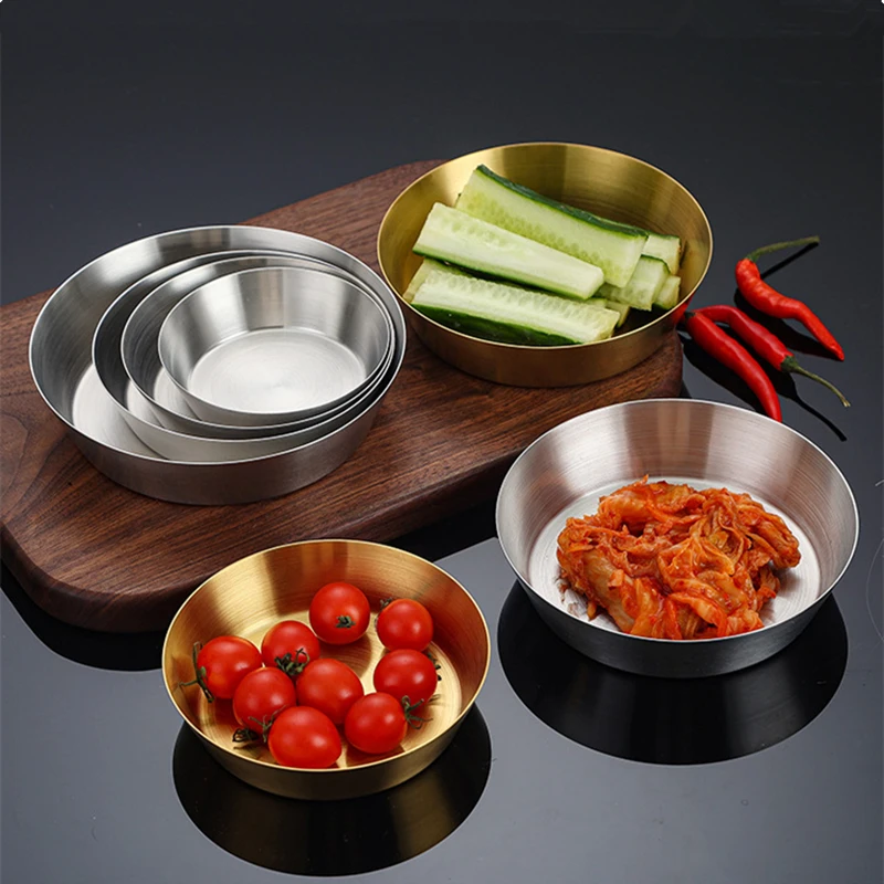 

304 Stainless Steel Sauce Dish Seasoning Bowl Small Food Spice Cup Barbecue Plates Condiment Serving Tray Kitchen Tableware