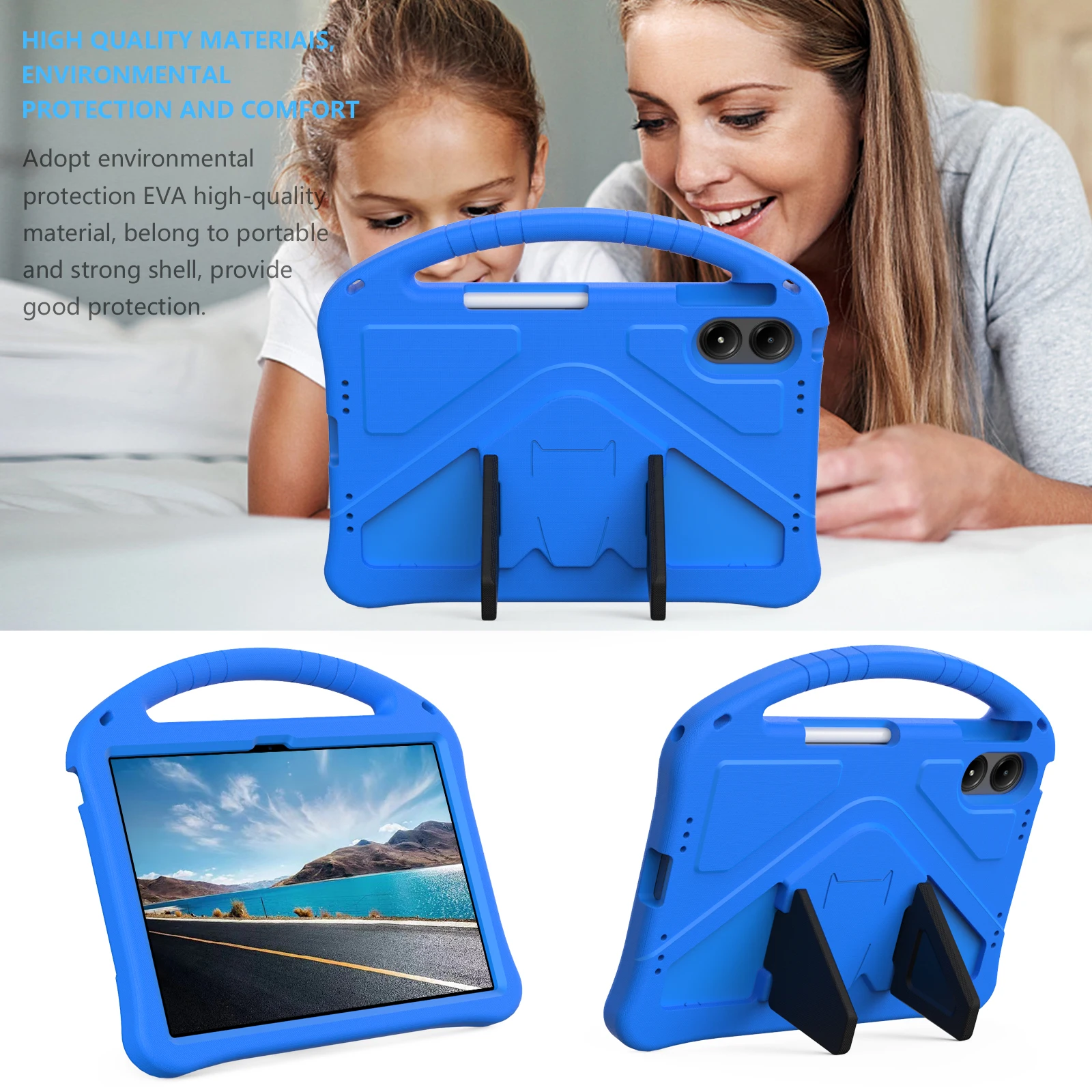 Kids Shockproof EVA Tablet Cover Stand - 12.1 Inch Protective Case