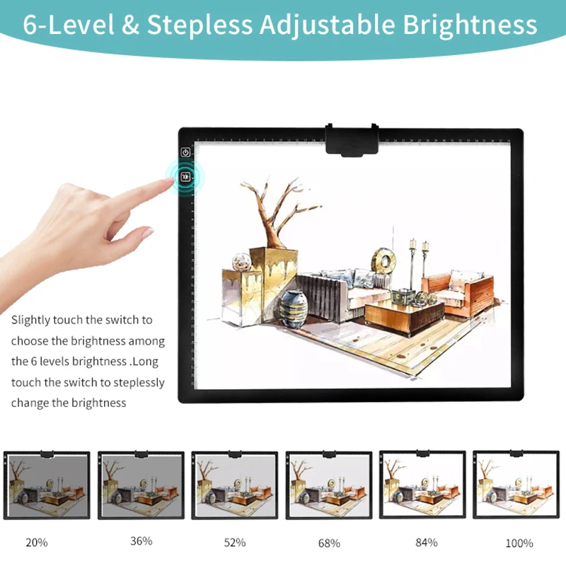 New A4/A3 Light Pad Wireless Battery Powered Light Box Artcraft Tracing Pad  Rechargeable Light Board for Artists Drawing X-ray - AliExpress