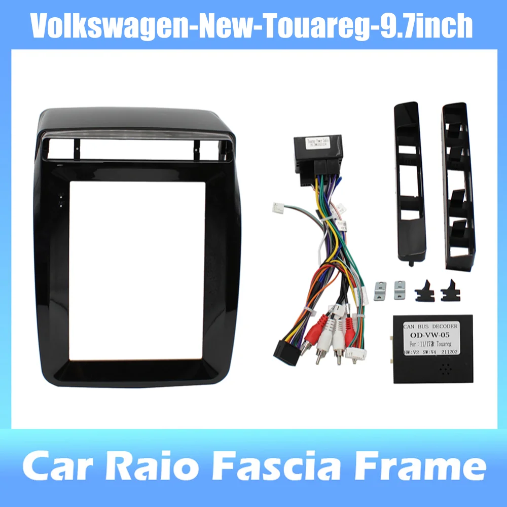 

9.7-inch 2din Car Radio Dashboard ForVolkswagen-New-Touareg Stereo Panel, For Teyes Car Panel With Dual Din CD DVD Frame