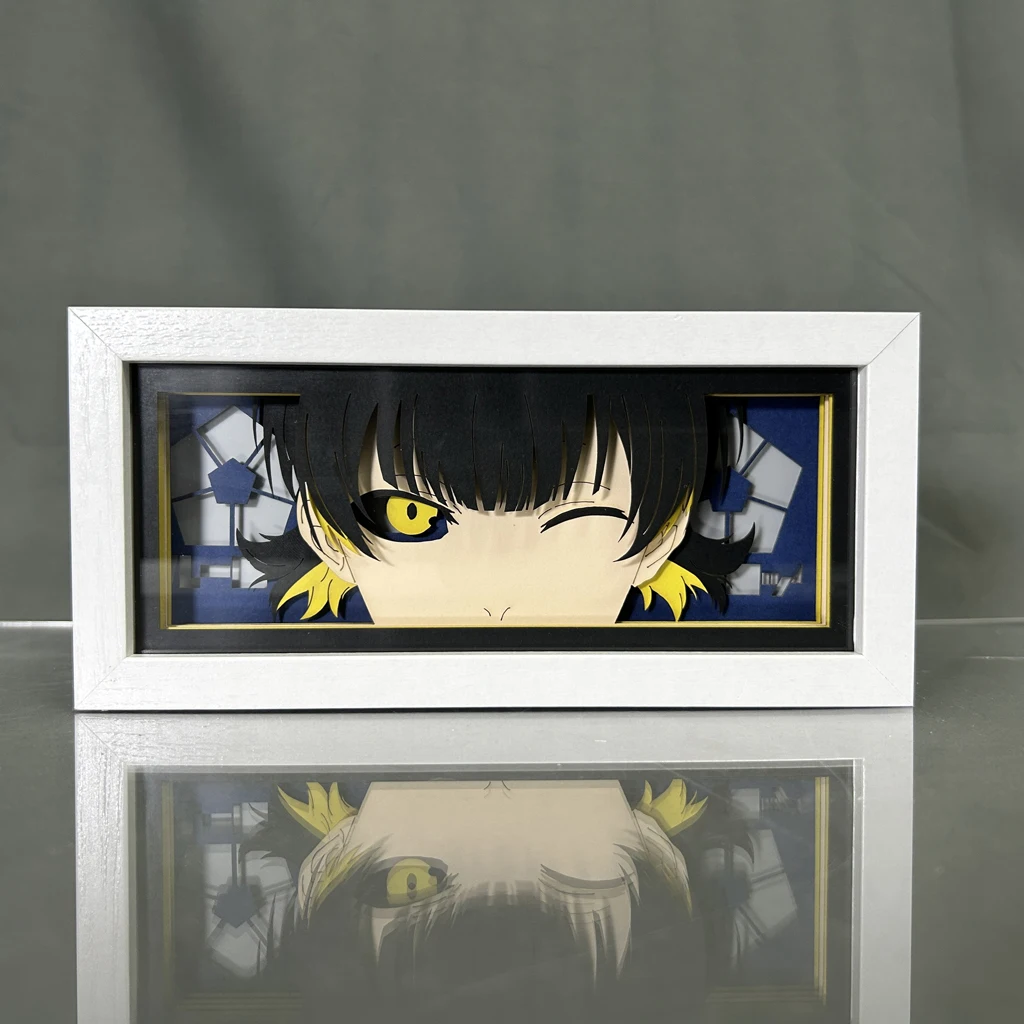 Anime Light Box Blue Lock Yoichi Isagi for Bedroom Decor Lightbox Paper Cut Birthday Gift Blue Lock Meguru Bachira Table Lamps 3