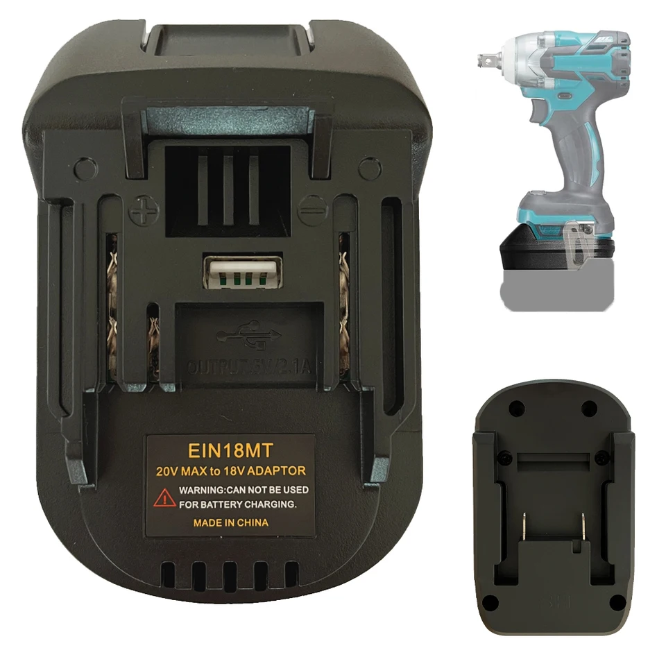 Adattatore Batteria Einhell 18V Per Utensili Makita - Con Porte USB E Type-C - Foto 6