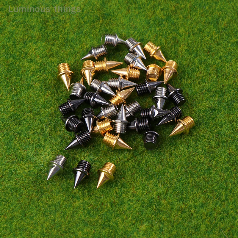 Track Shoe Spikes 12Pcs Track Field Needle Silver/Gold/Black Camping Running Replacements Parts