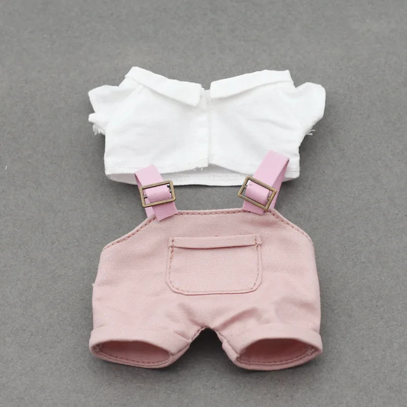 thumbnail image 1 of Ropa y accesorios para muñecas de peluche Kawaii de 17 cm, para muñecas ídolos de Corea del Kpop, Exo, Labubu, camisa, mono, sombrero, ropa de regalo, 1 of 5