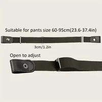 Traceless Invisible Elastic Belt Women's Belt Jeans Pants Men's Elastic Belt 2