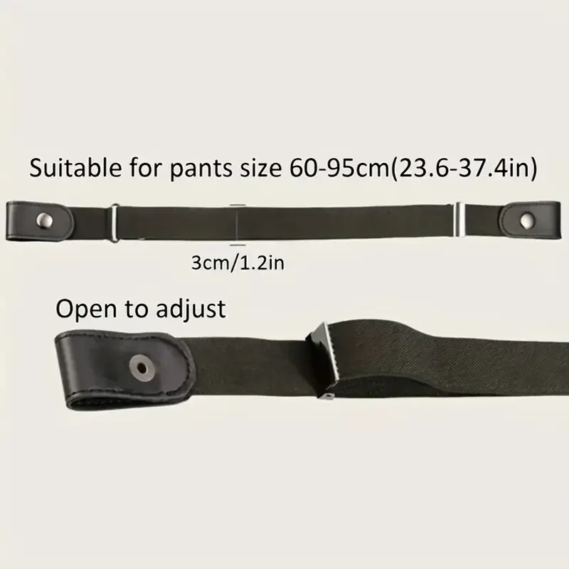 Traceless Invisible Elastic Belt Women' Jeans Pants Men'