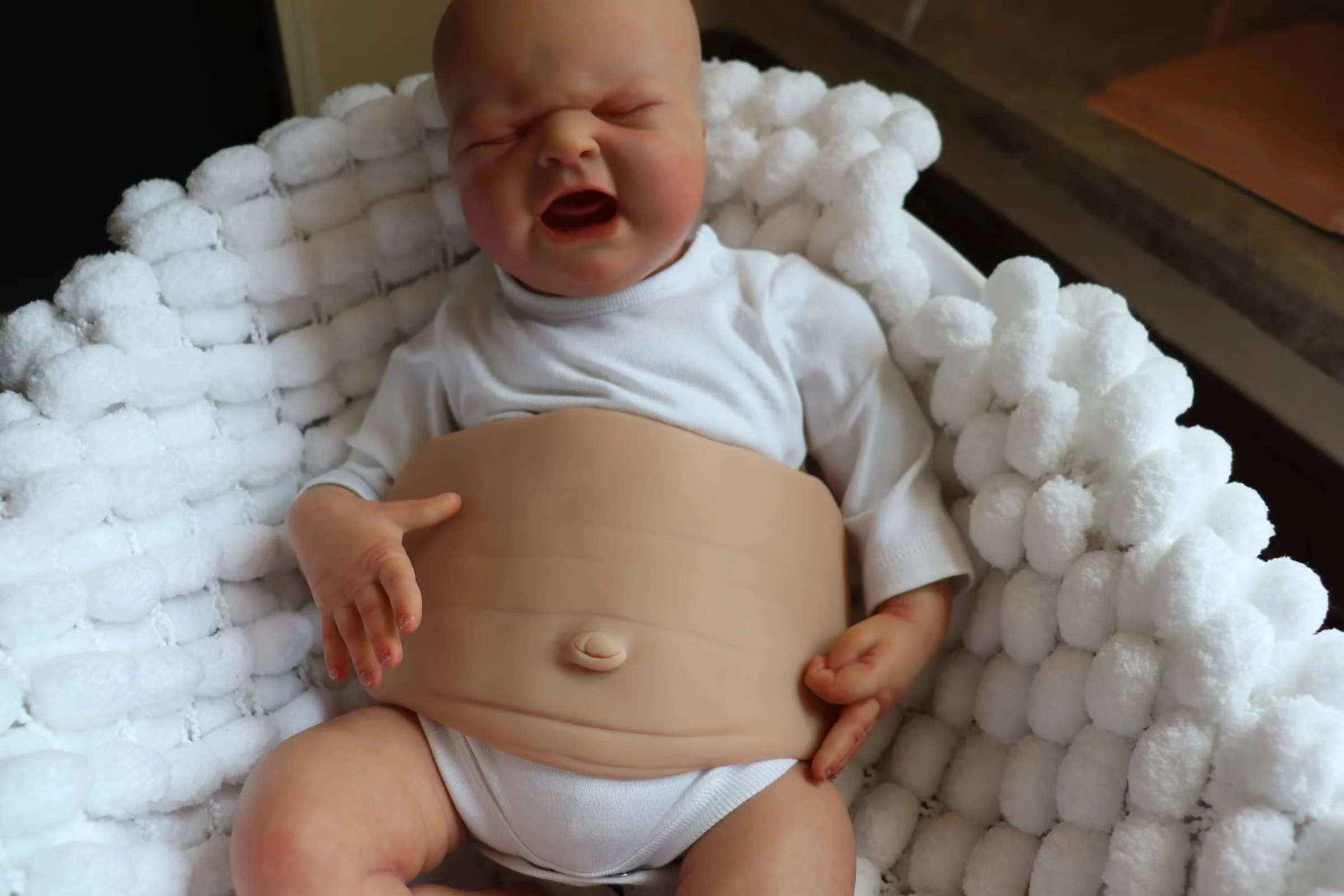 FBBD 18-24inch Reborn Baby Vinyl Belly Plate Soft Touch LifeLike DIY Part Unpainted Reborn Doll Accessorries
