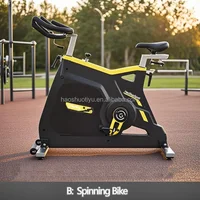 Matériau en acier pour vélo de spinning, exercice de cyclisme en salle, avec écran LCD et système de freinage magnétique, équipement de Fitness, utilisation en salle de sport 6