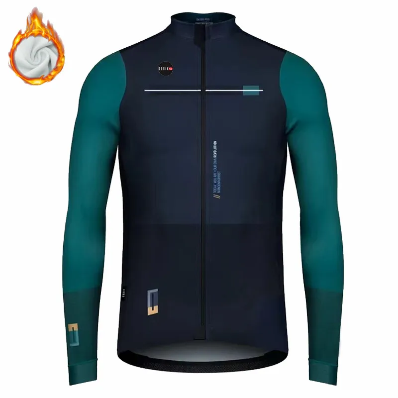 Cycling Jersey Cycling Shirt Winter Cycling Men's Long Sleeve Jackets Thermal Fleece Bicycle Jersey Ciclismo Racing Jacket Roadbike Shirts