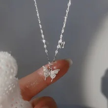  Simple Hip Hop Butterfly Tassel Choker Necklace For Women Teens Girls Punk Link Chain Necklace Party Daily Fashion Jewelry 