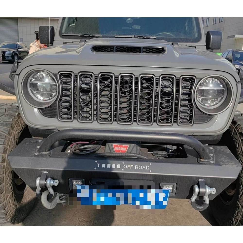 1 Piece Black ABS 2024 Grille Front Grill For Jeep Wrangler JL 2018+ JL1300