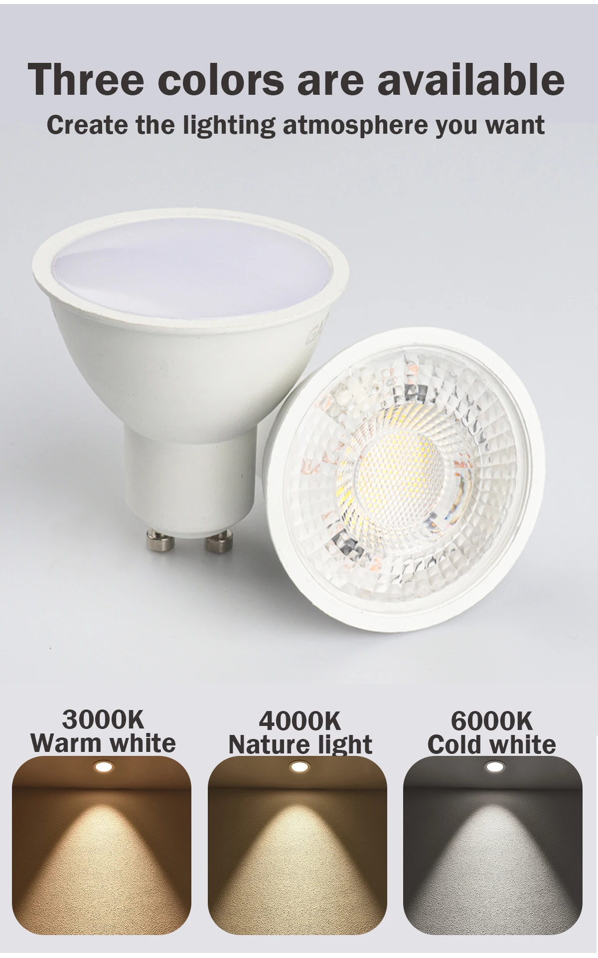Description Picture 4 of item5-20pcs energy saving GU10 spotlight AC220V 110V LED bulb 3W 5W 6W 7W 8W 9W Lighting can replace the 50W halogen lamp