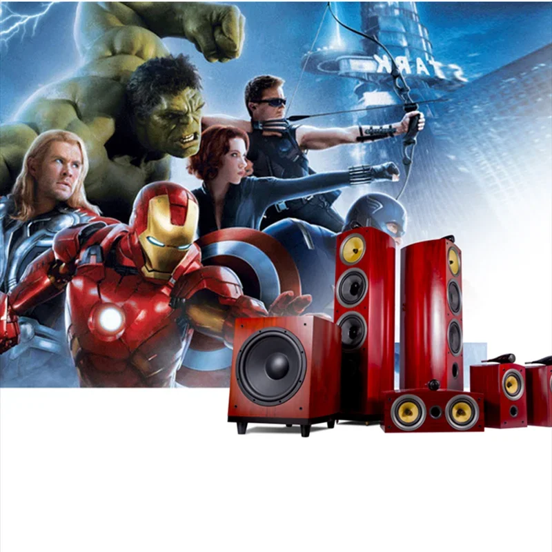 ONL-51A Nautilus Double 8 Inch HIFI 5.1/7.1 Set Wooden Home Theater Speaker Set Sound 12 Inch Subwoofer
