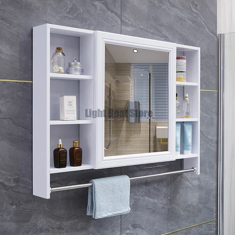 White Vanity Sets Armadi Specchio Nordic Toilet Armadi Da Bagno Estetici Angolo Di Stoccaggio Mobili Da Bagno Mobili Ausiliari