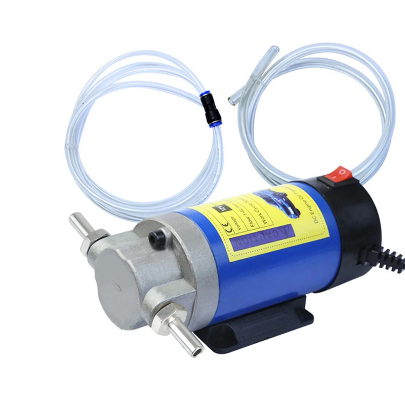 12V Electric Pump oil transfer pump oil extractor pump oil pump electric pump Scavenge Suction Transfer Change Pump Motor Oil Diesel Extractor Pump 100W 4L for Car Motorcycles Boats