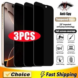 Triple-Pack Privacy Screen Protector - Full Cover Anti-Spy Glass for Anti-spy Glass (For iPhone 14)