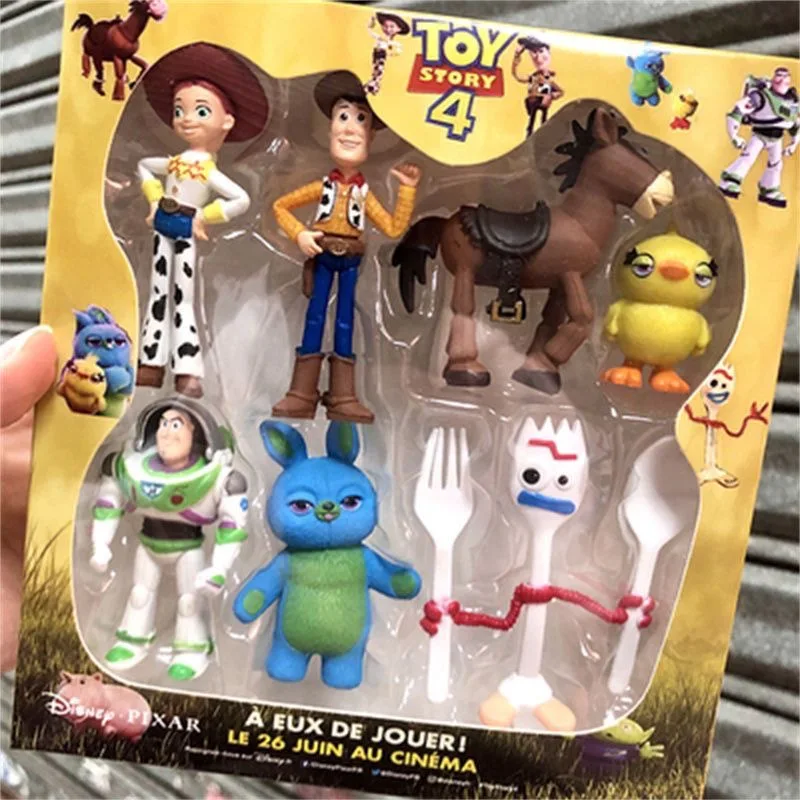 7Pcs/Set Toy Story 4 Action Figures Toy Woody Jessie Buzz