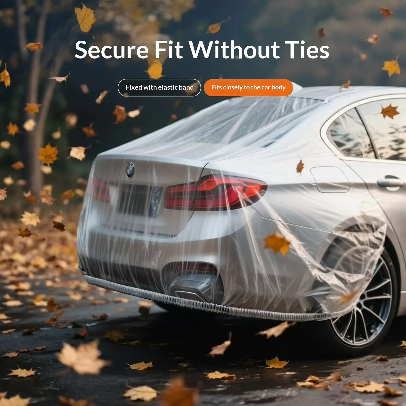 Clear Disposable Car Cover - PEVA Dustproof & Scratch-Free Auto Protector for Indoor Vehicle Protection