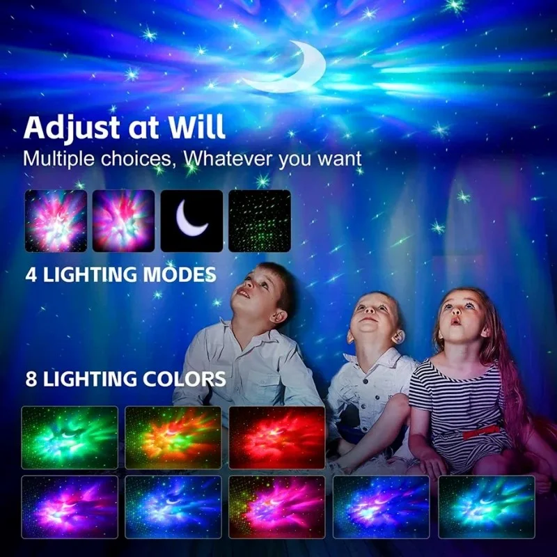 AstronsomGalaxy Star Projector Sticker, DIY, Bluetooth Music Night Light, Sky Nebula Lamp, Cadeau pour enfants, Décoration de chambre