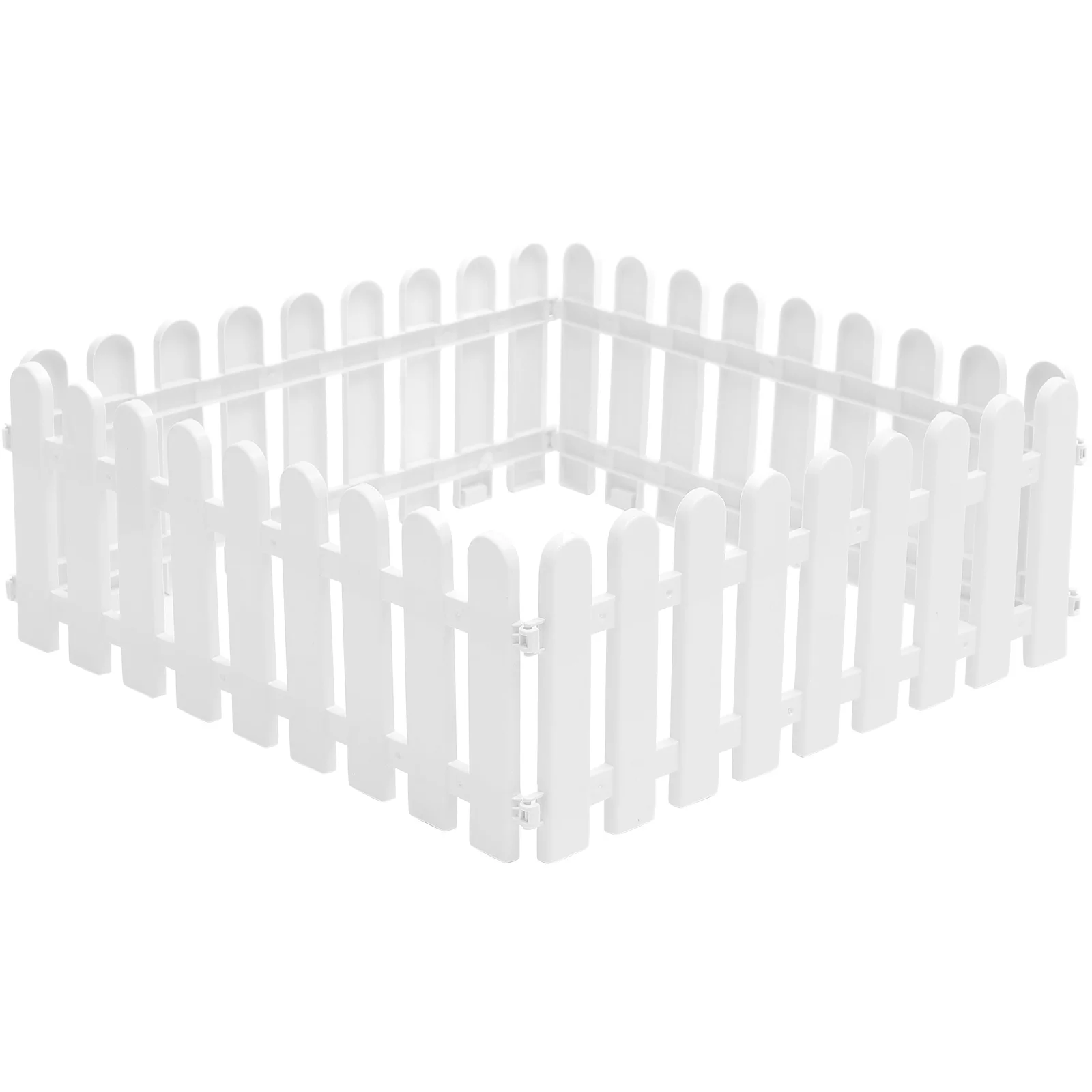 Garden Fence Edging Border Lawn White Decorative Picket Plastic Outdoor Barrier Flower Pet Fences Yard Panels Path Edgings