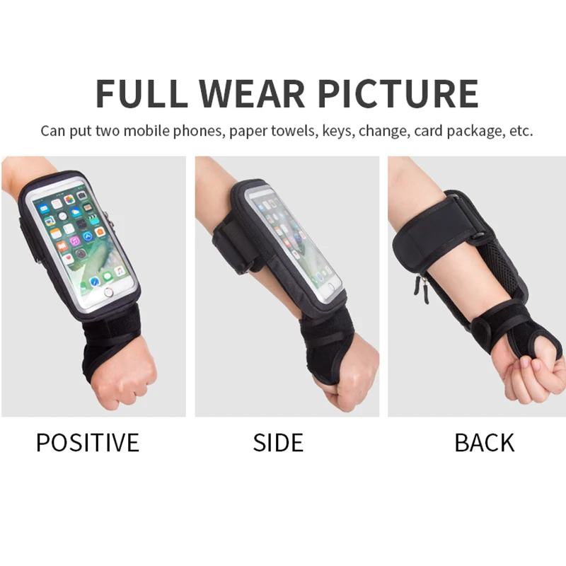 Wrist Bag Armbands For iPhone 14 13 12 11 Pro Max XR XS 7 8 Plus Samsung S23 S22 S21 Bicycle Touch Screen Storage Pouch mobile phone armband phone arm band phone armband sports arm bag fitness arm bag