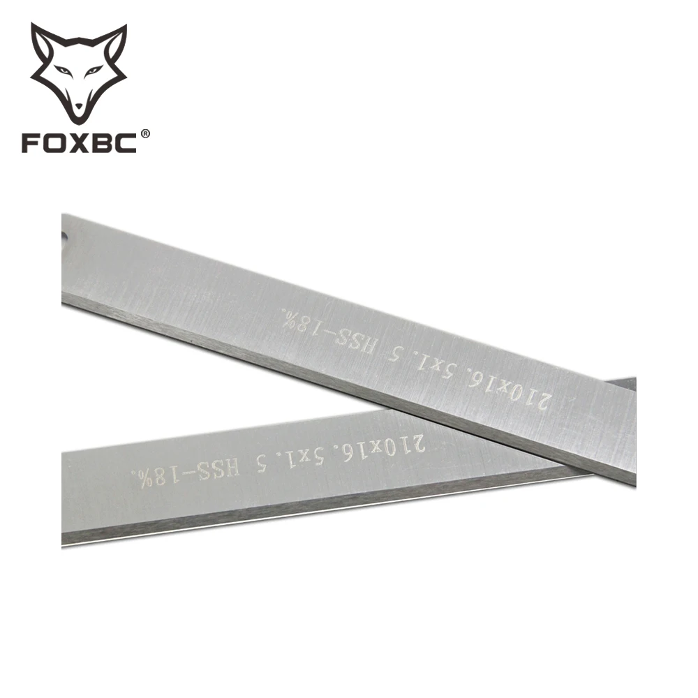 FOXBC 5 Sets HSS Planer Blades 210x16.5x1.5mm for ERBAUER 052 BTE Planer Woodworking Tool Parts -10 Blades