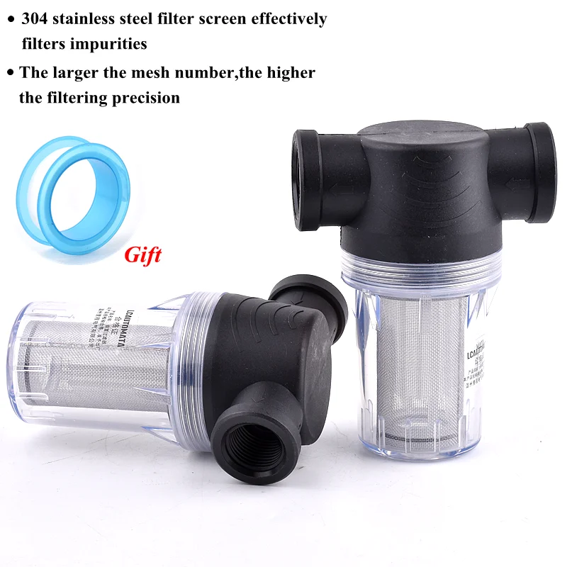Garten Bewässerung Filter 1/2'' 3/4'' 1'' Bewässerung System Verunreinigung Vorfilter Wasser Pumpe Filter Haushalt Wasser Rohr Sieb – Detail 6