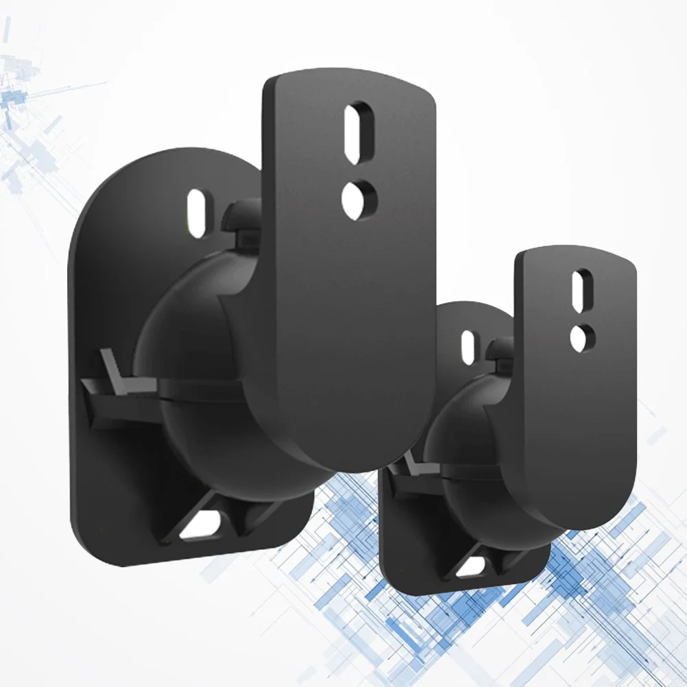 

1 Pair Surround Sound Wall Bracket Speaker Wall Mount Brackets Holder Stand (Black)