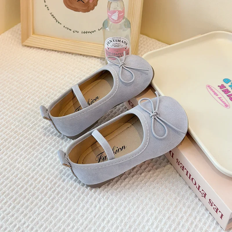 Children Leather Shoes for Girls Spring Fashion Korean Style Soft Anti-slippery Versatile Chic Princess Mary Jane Shoes