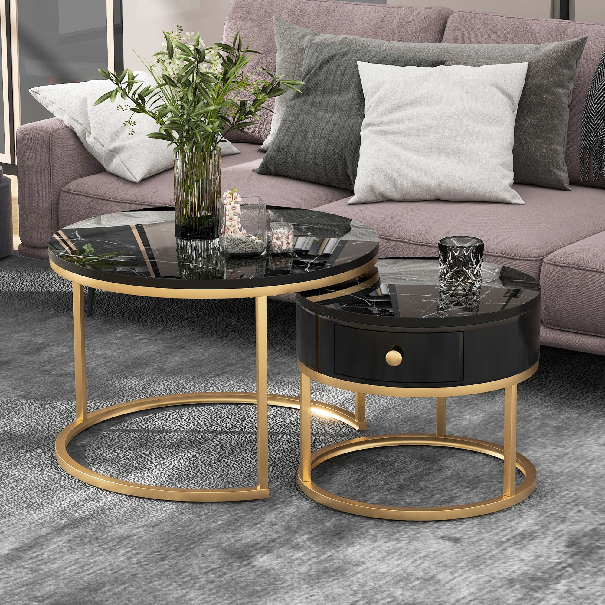 Circular nest coffee tables deals