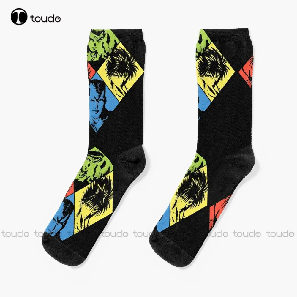 

Yu Yu Colors Yuyu Hakusho Pop, Retro, Anime, Manga, 90S, 80S Socks Cozy Socks Personalized Custom Unisex Adult Teen Youth Socks