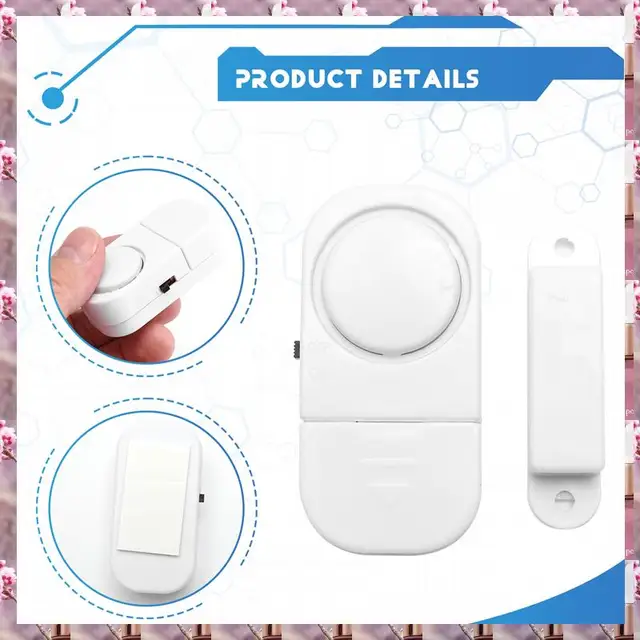 2025 6Sets/Pack Door Window Alarm Wireless Security Alarm Window For Home Security DIY Magnetic Sensor,6Sets/Pack Door Window Al 3