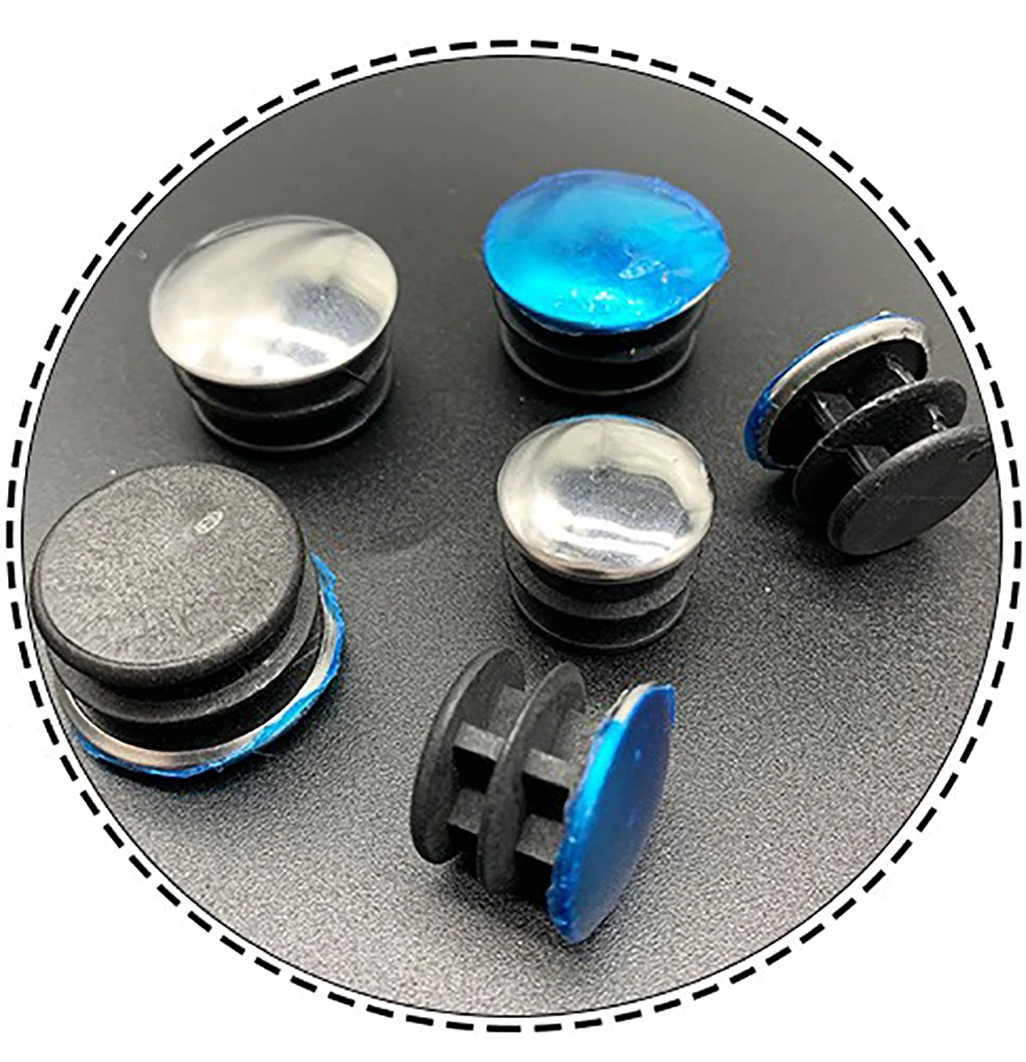 Round Stainless Steel Pipe Caps 20mm 22mm 25mm Protection Gasket Dust Seal End Cover Caps For Pipe Bolt Furniture
