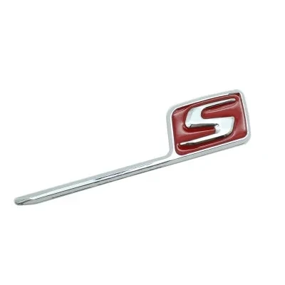 Glossy Multi-Color S Badge Emblem for Car Styling and Trunk Decoration