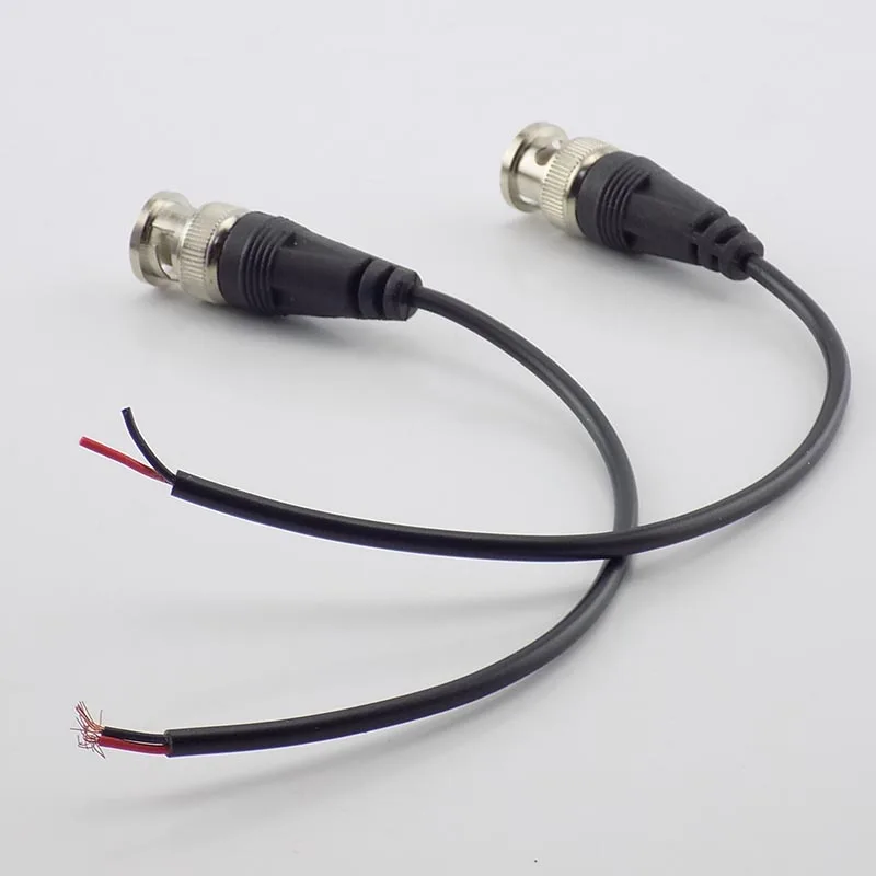 DC Power Pigtail Cable BNC Female Connector to Female Adapter CCTV Line BNC Connectors Wire for CCTV Camera Security System D6